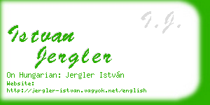 istvan jergler business card